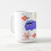 A Not-So-Scary Monster in a Flower Patch Tote Bag Koffiemok (Voorkant links)