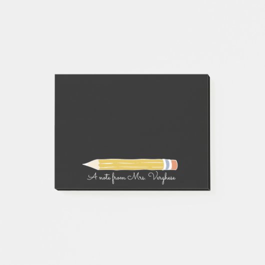 A Note From Teacher Pencil  Cute Classroom Reminde (Voorkant)