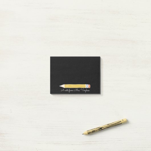 A Note From Teacher Pencil Cute Classroom Reminde (Op bureau)