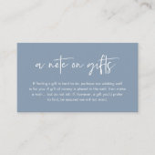 A note on gifts, Honeymoon Wish Fund Cash Informatiekaartje (Voorkant)