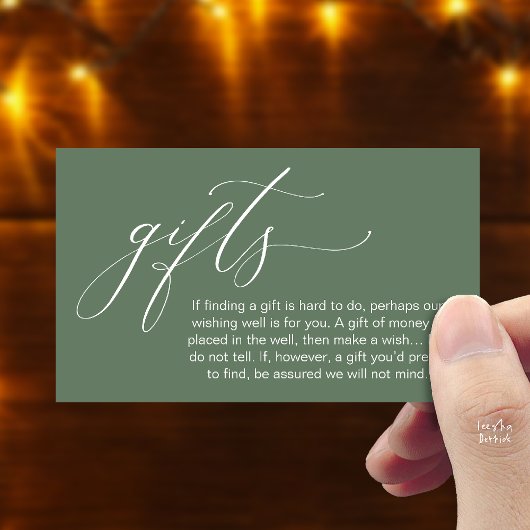A Note On Gifts, Honeymoon Wish Wishing Well, Fund Informatiekaartje