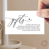A note on gifts, Modern Romantic Wedding  Informatiekaartje