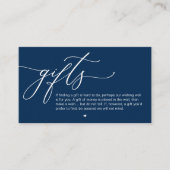 A note on gifts, Modern Romantic Wedding  Informatiekaartje (Voorkant)