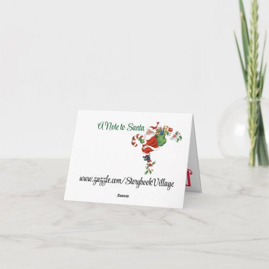 A Note to Santa!  Kaart (Achterkant)