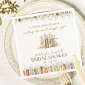 A Novel Kind of Love Book-Themed Floral Party Servet