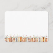 A Novel Kind of Love Floral Book Bridal Recipe Informatiekaartje (Achterkant)