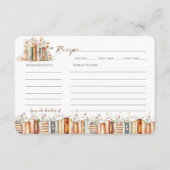 A Novel Kind of Love Floral Book Bridal Recipe Informatiekaartje (Voorkant)