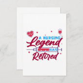 A Nursing legend has Retired Bedankkaart