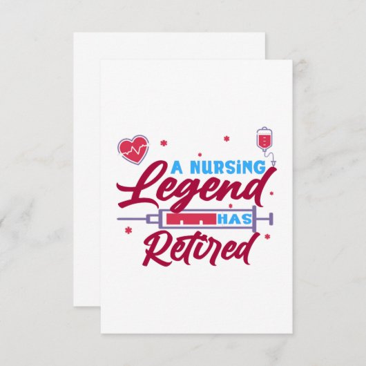 A Nursing legend has Retired Bedankkaart (Voorkant / Achterkant)