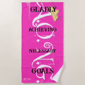 A.O.N.G pink Beach Towel Strandlaken