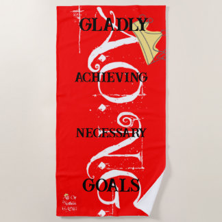 A.O.N.G. red Beach Towel Strandlaken