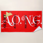 A.O.N.G. rode badhanddoek (Voorkant)