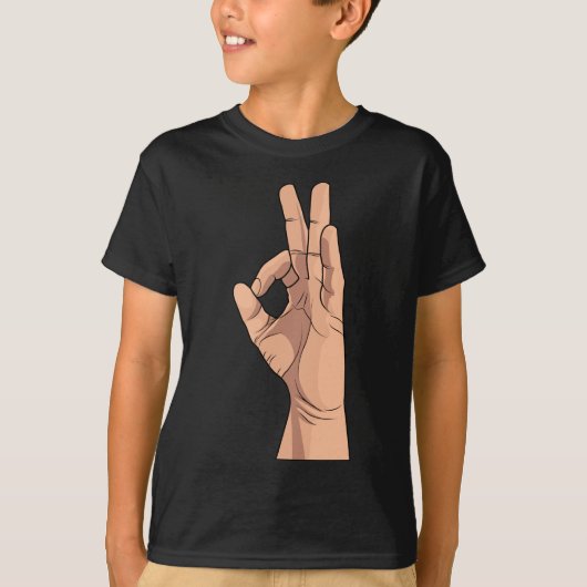 A OK ~ Handteken en gebaren a-ok T-shirt (Voorkant)