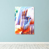 A-ok mudra verpakt canvas afdruk (Insitu (Houten vloer))