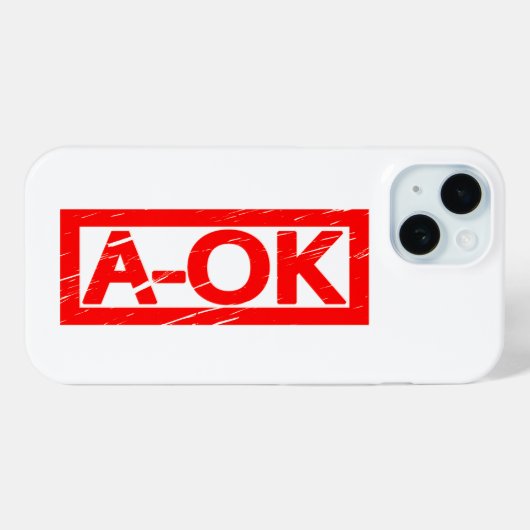 A-OK Stempel Case-Mate iPhone Case (Achterkant (horizontaal))