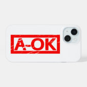 A-OK Stempel iPhone 15 Case (Achterkant horizontaal)