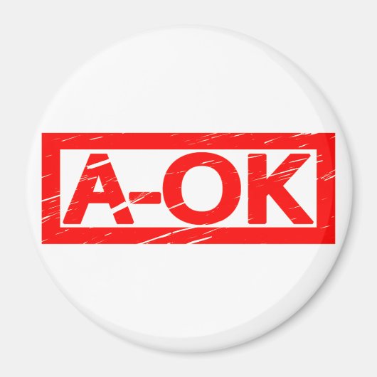 A-OK Stempel Magneet (Voorkant)