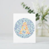 "A" Oogtestbrief Briefkaart (Staand voorkant)