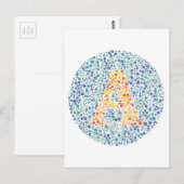 "A" Oogtestbrief Briefkaart (Voorkant / Achterkant)