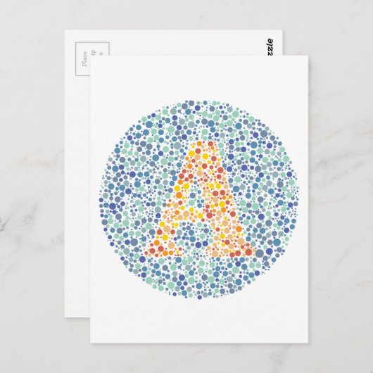 "A" Oogtestbrief Briefkaart (Voorkant / Achterkant)