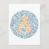 "A" Oogtestbrief Briefkaart (Voorkant)