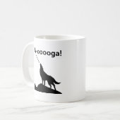 "A-OOOOOOGA!" Wolf Funny Mug Koffiemok (Voorkant links)