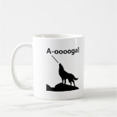 "A-OOOOOOGA!" Wolf Funny Mug Koffiemok (Links)