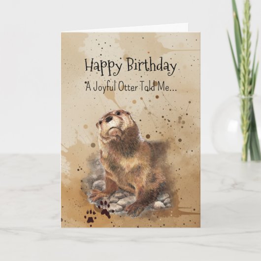 A Otter Personality Birthday Fun Animal Kaart (Voorkant)