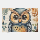 A owl that has a primitive touch Kitchen Towels Theedoek (Horizontaal)