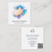 *~*A P13 Healing Beach WAVE Geboorte van Venus 70 Vierkante Visitekaartje (Voorkant / Achterkant)