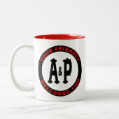 A&P Illinois Grocery Stores Tweekleurige Koffiemok (Links)