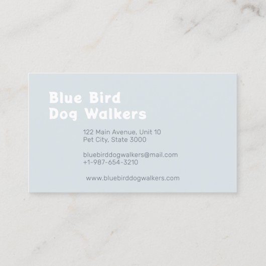 A Pack of Dogs Walker Visitekaartje (Achterkant)