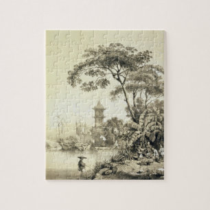 A Pagoda op het kanton Macao-Canton, bord 21 van Legpuzzel
