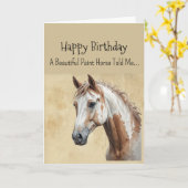 A Paint Horse Personality Birthday  Kaart (Gele Bloem)