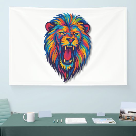 A PAINTED LION Banner (Beurs)