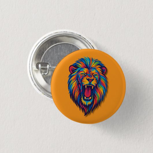 A PAINTED LION button (Voorkant /achterkant)
