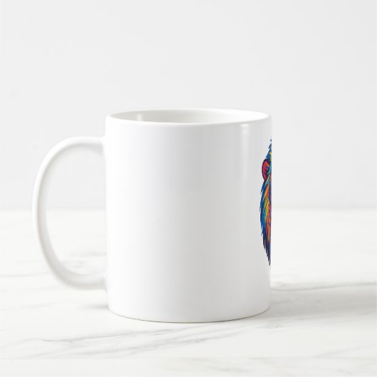 A PAINTED LION Coffee Mug Koffiemok (Links)