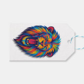 A PAINTED LION  Gift Tags Cadeaulabel (Voorkant (Horizontaal))