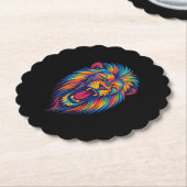 A PAINTED LION KARTONNEN ONDERZETTERS (Gekanteld)