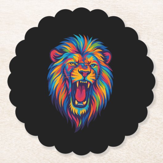 A PAINTED LION KARTONNEN ONDERZETTERS (Voorkant)
