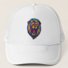 A PAINTED LIONT rucker Hat Trucker Pet