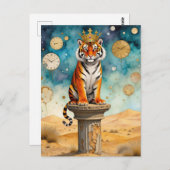 A Painting of a Tiger in a Crown Briefkaart (Voorkant / Achterkant)