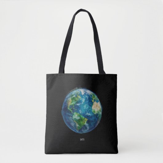 A painting of the earth in a space tote bag (Voorkant)