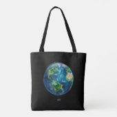 A painting of the earth in a space tote bag (Achterkant)