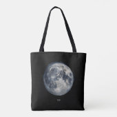 A painting of the moon in a space tote bag (Achterkant)