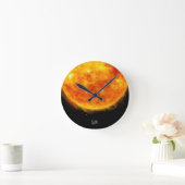 A painting of the sun in a space ronde klok (Huis)