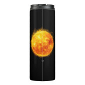 A painting of the sun in a space thermosbeker (Achterkant)