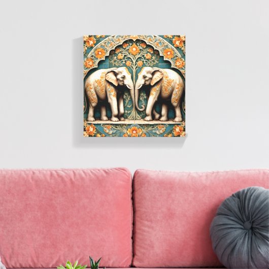 A Pair of Pachyderms Canvas Afdruk (Insitu (Woonkamer))