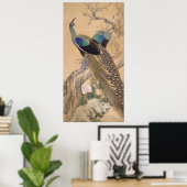 A Pair of Peacocks in Spring by Imao Keinen Poster (Thuiskantoor)