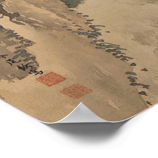 A Pair of Peacocks in Spring by Imao Keinen Poster (Hoek)